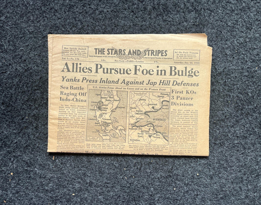 1945 Battle of the Bulge, German Belgian History, World War 2 Memorabilia, Germany WW2, Original Newspaper Military Memorabilia, History Gif