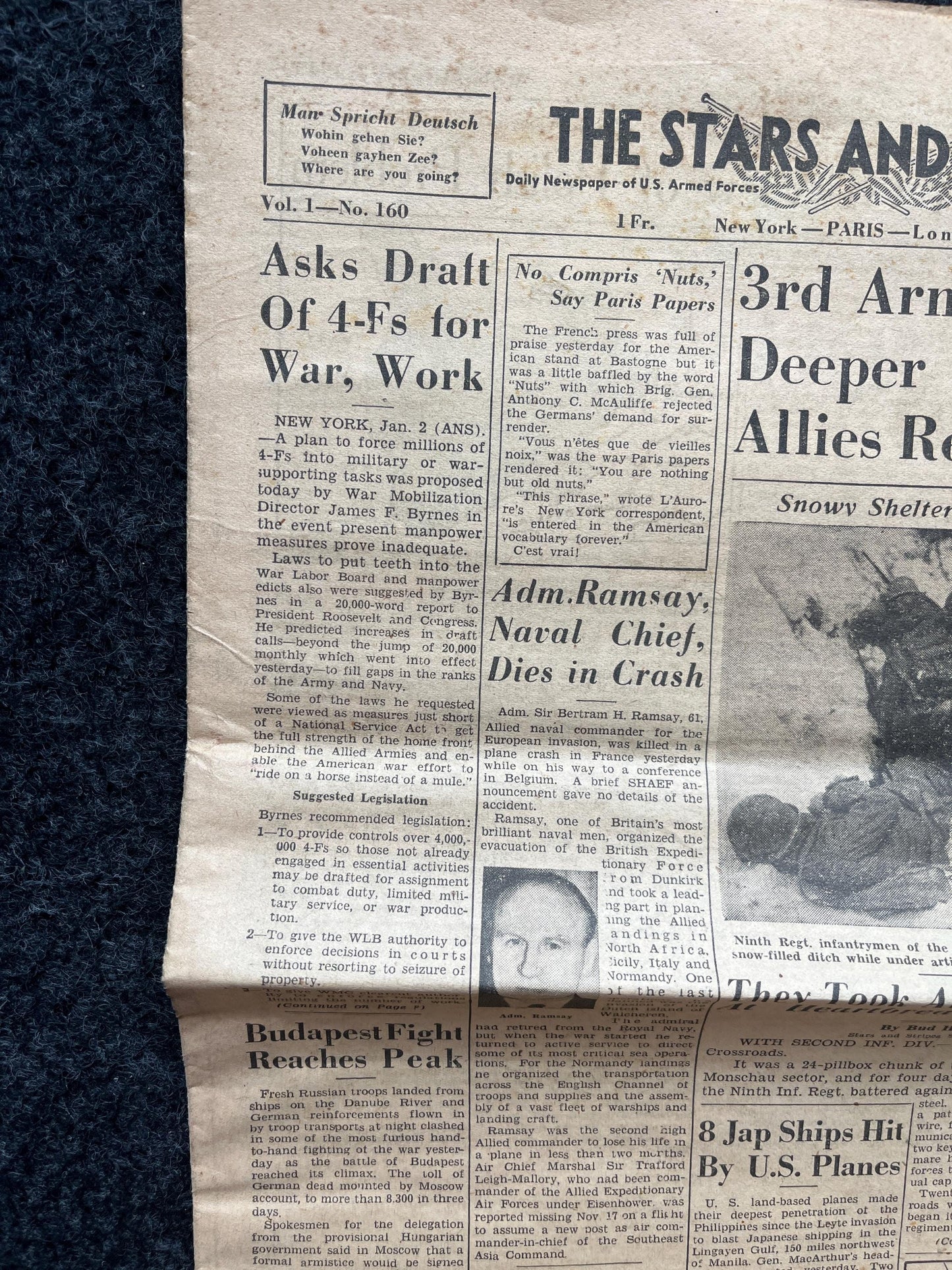 1945 Battle of the Bulge, German Belgian History, World War 2 Memorabilia, Germany WW2, Original Newspaper Military Memorabilia, History Gif