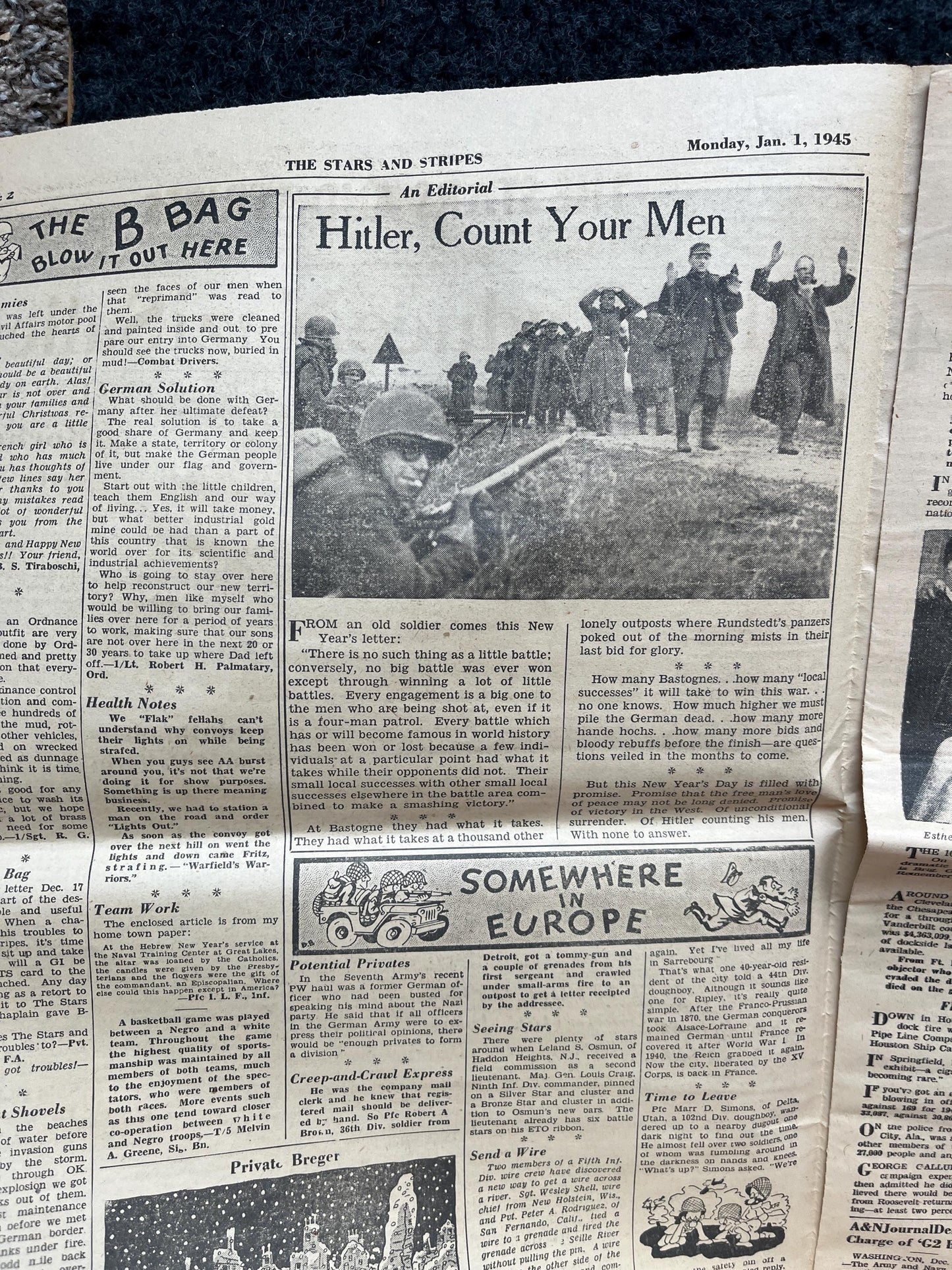 1945 Battle of the Bulge, German Belgian History, World War 2 Memorabilia, Germany WW2, Original Newspaper Military Memorabilia, History Gif