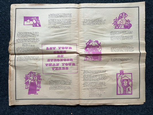 1970s Houston Texas Underground Newspaper The Mockingbird, Houston Far-Left Newspaper, Vintage Newspaper, Texas Wall Decor, Lone Star State,