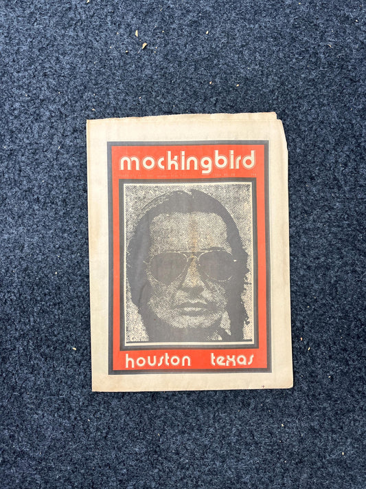 1970s Houston Texas Underground Newspaper The Mockingbird, Houston Far-Left Newspaper, Vintage Newspaper, Texas Wall Decor, Lone Star State,