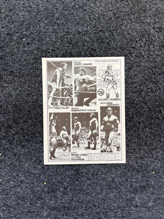 Original 1970s Action Ringside Professional Wrestling Promotion Pamphlets, Kayfabe Art, Wrestling Gifts, Vintage Sports Gift, Man Cave Decor
