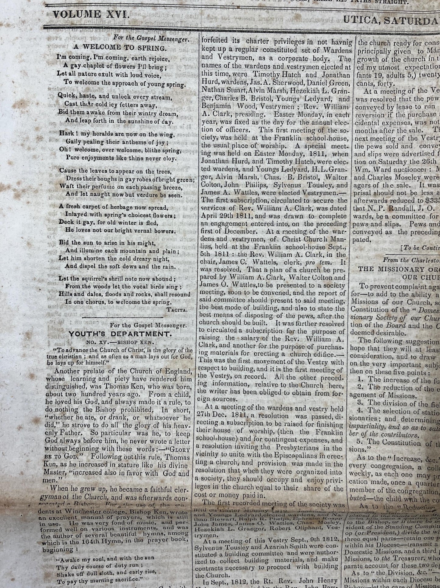 1840s Christian Religious Newspaper, Original Christian Memorabilia, Jesus Prayer and Protestant Wall Decor, Evangelical Art Decor, Catholic