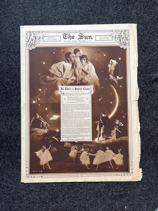WWI Christmas Vintage Newspaper Pictorial Section, World War One Memorabilia and Gifts, History and Nerdy Souvenirs, Original Newspaper