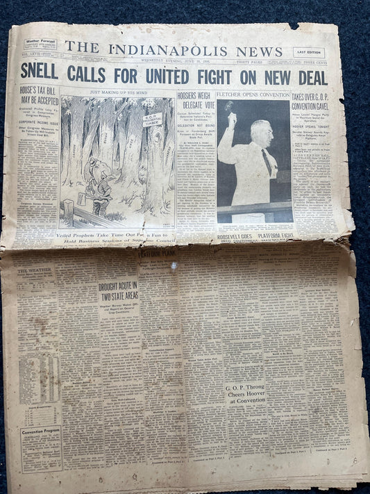1936 New Deal Grand Project and FightGreat Depression Era Original Vintage Newspaper