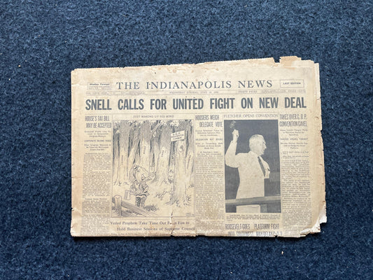 1936 New Deal Grand Project and FightGreat Depression Era Original Vintage Newspaper
