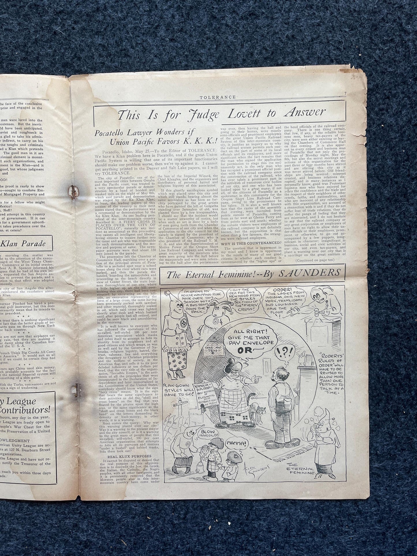 1923 Tolerance Anti Hate Catholic Newspaper, Civil Rights History Black Lives Matter, Catholic Gifts, Great Depression Art, Black Decor