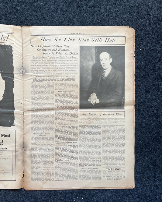 1923 Tolerance Anti Hate Catholic Newspaper, Civil Rights History Black Lives Matter, Catholic Gifts, Great Depression Art, Black Decor