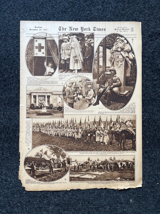 WWI Vintage Newspaper Pictorial Section, World War One Memorabilia and Gifts, History and Nerdy Souvenirs, Vintage Original Newspaper