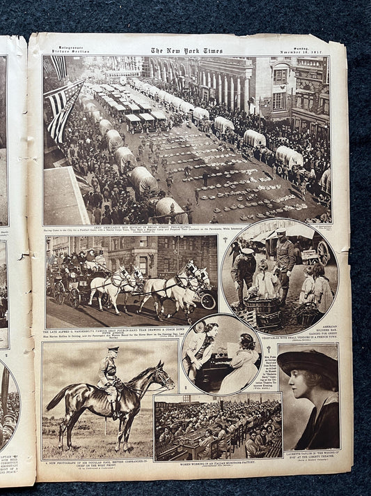 WWI Vintage Newspaper Pictorial Section, World War One Memorabilia and Gifts, History and Nerdy Souvenirs, Vintage Original Newspaper