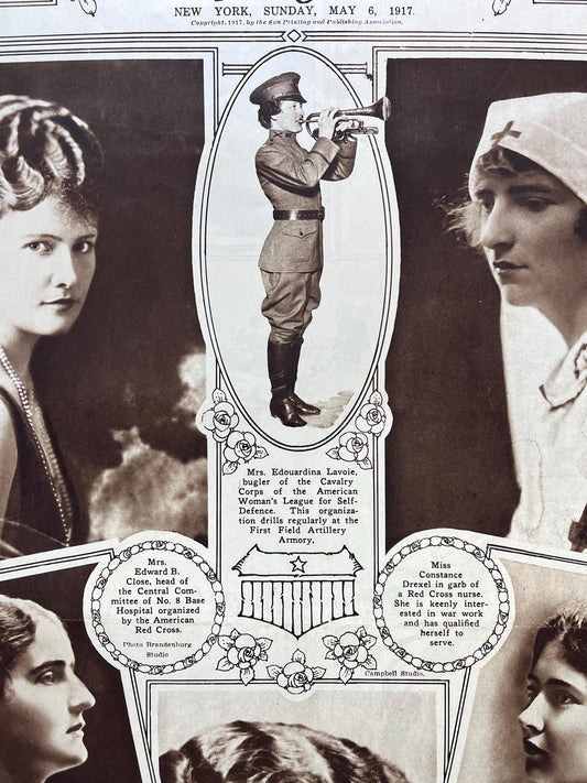 WWI Vintage Newspaper Pictorial Section, World War One Memorabilia and Gifts, History and Nerdy Souvenirs, Vintage Original Newspaper