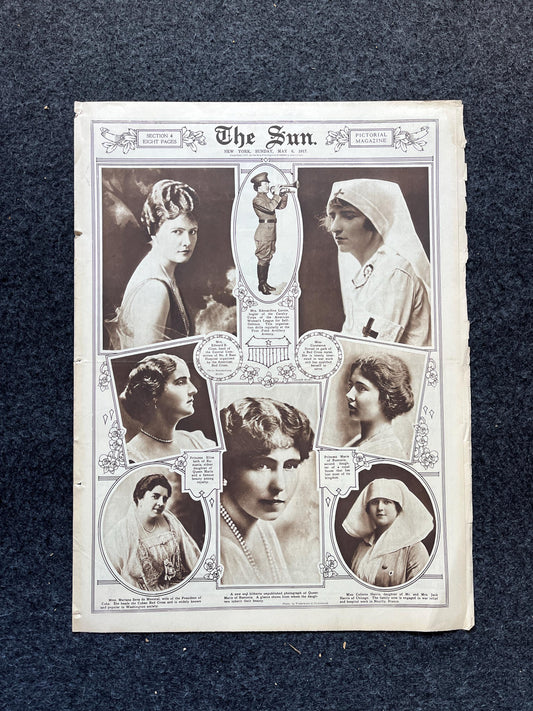 WWI Vintage Newspaper Pictorial Section, World War One Memorabilia and Gifts, History and Nerdy Souvenirs, Vintage Original Newspaper