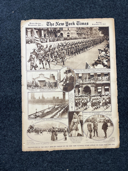 WWI Vintage Newspaper Pictorial Section, World War One Memorabilia and Gifts, History and Nerdy Souvenirs, Vintage Original Newspaper