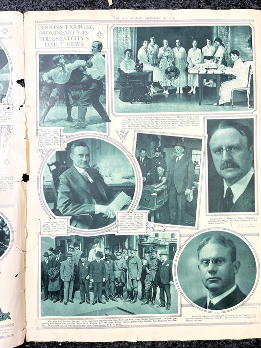 WWI Vintage Newspaper Pictorial Section, World War One Memorabilia and Gifts, History and Nerdy Souvenirs, Vintage Original Newspaper