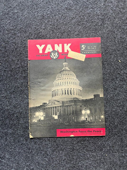 1945 WW2 Yank Magazine Collectible Military Magazine Memorabilia, Gifts for Him, Anniversary Gifts, Vintage Military Wall Decoration, Army