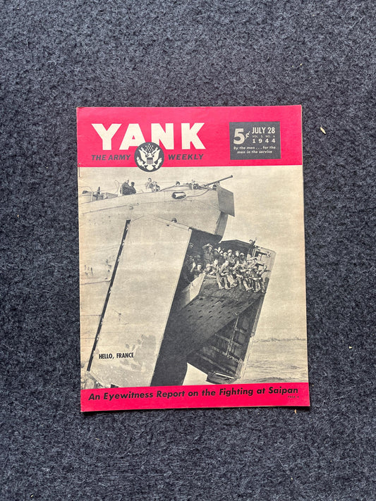 1945 WW2 Yank Magazine Collectible Military Magazine Memorabilia, Gifts for Him, Anniversary Gifts, Vintage Military Wall Decoration, Army