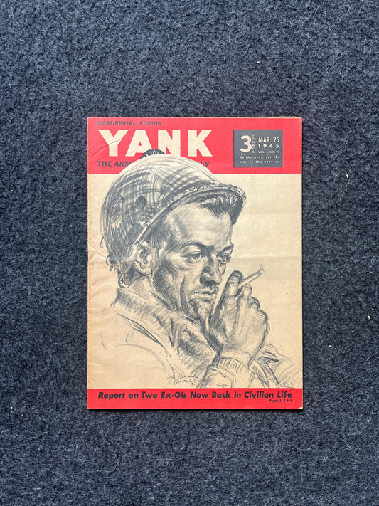 1945 GI Sketch Book WW2 Yank Magazine Collectible Military Magazine Memorabilia, Gifts for Him, Anniversary Gifts, Military Wall Decoration