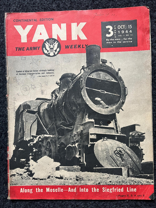 1945 WW2 Yank Magazine Collectible Military Magazine Memorabilia, Gifts for Him, Anniversary Gifts, Vintage Military Wall Decoration, Army