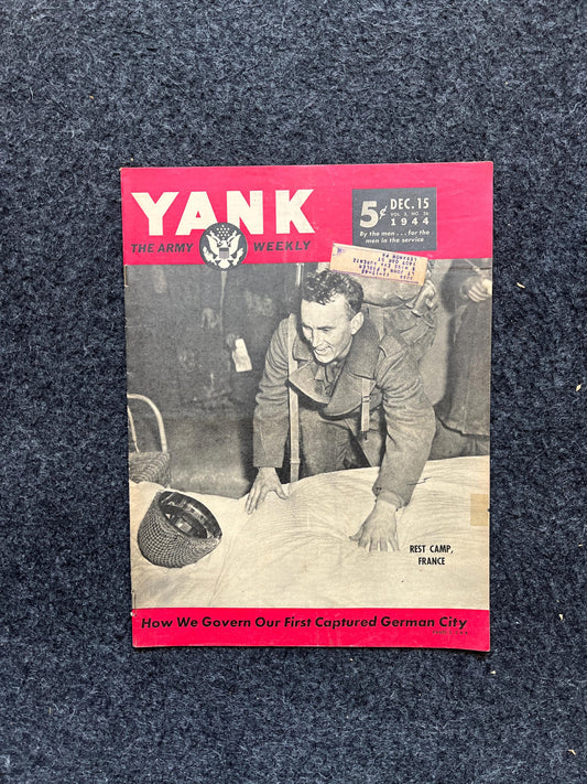 1945 WW2 Yank Magazine Collectible Military Magazine Memorabilia, Gifts for Him, Anniversary Gifts, Vintage Military Wall Decoration, Army