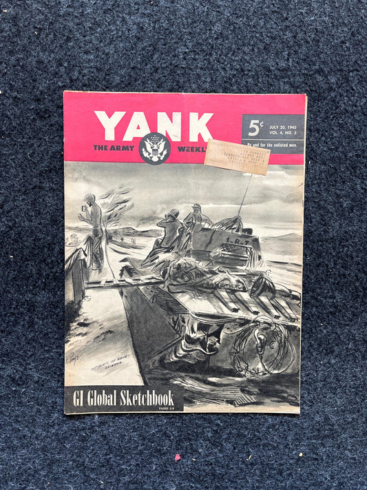 1945 WW2 Yank Magazine Collectible Military Magazine Memorabilia, Gifts for Him, Anniversary Gifts, Vintage Military Wall Decoration, Army