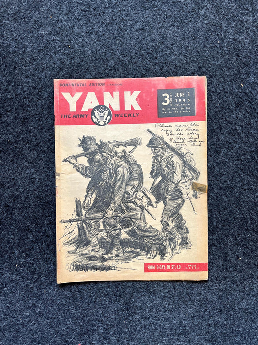 1945 WW2 Yank Magazine Collectible Military Magazine Memorabilia, Gifts for Him, Anniversary Gifts, Vintage Military Wall Decoration, Army