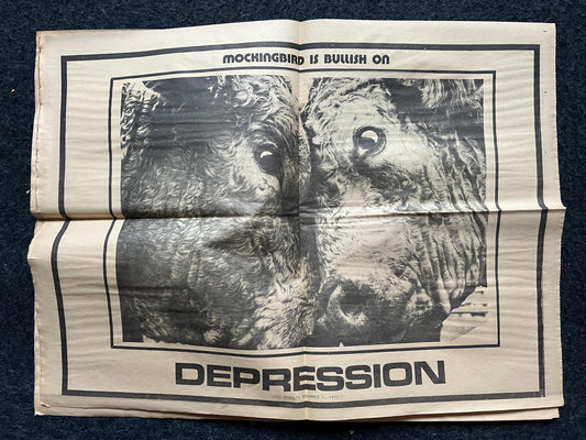 1970s Houston Texas Underground Newspaper The Mockingbird, Houston Far-Left Newspaper, Vintage Newspaper, Texas Wall Decor, Lone Star State,