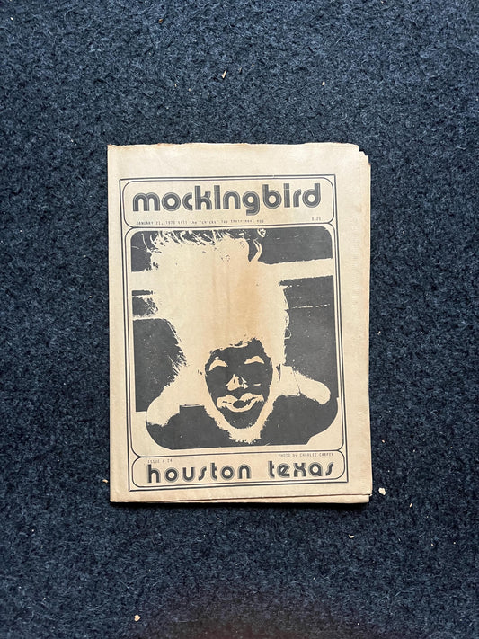 1970s Houston Texas Underground Newspaper The Mockingbird, Houston Far-Left Newspaper, Vintage Newspaper, Texas Wall Decor, Lone Star State,