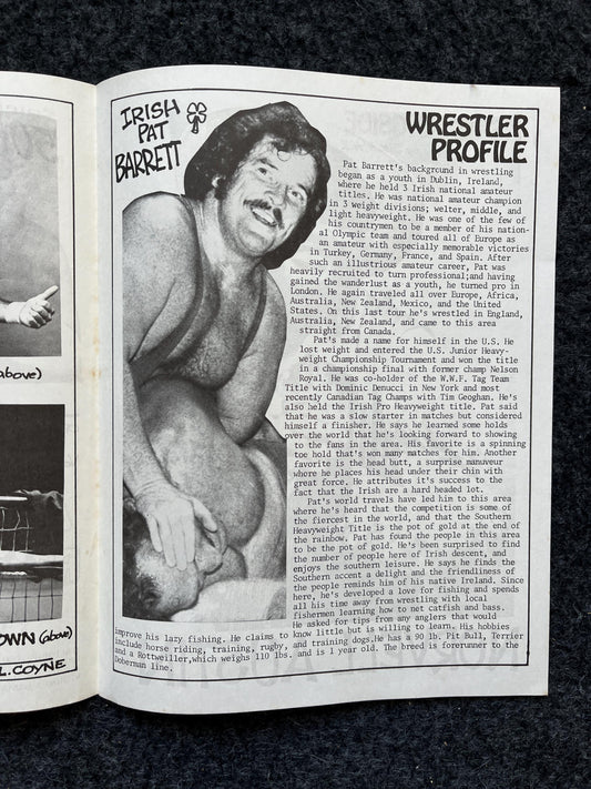 Original 1970s Action Ringside Professional Wrestling Promotion Pamphlets, Kayfabe Art, Wrestling Gifts, Vintage Sports Gift, Man Cave Decor