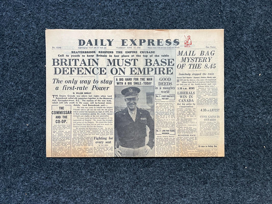 WW2 British Empire, WW2 Memorabilia, Vintage Newspaper, Original World War 2 Gifts, Europe Wall Decor, Military Artwork, Army Gift