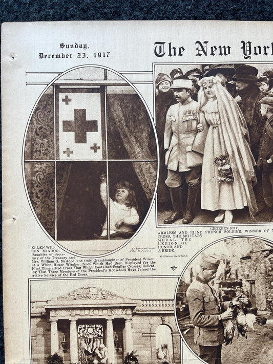 WWI Vintage Newspaper Pictorial Section, World War One Memorabilia and Gifts, History and Nerdy Souvenirs, Vintage Original Newspaper