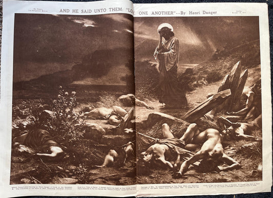 WWI Vintage Newspaper Pictorial Section, World War One Memorabilia and Gifts, History and Nerdy Souvenirs, Vintage Original Newspaper