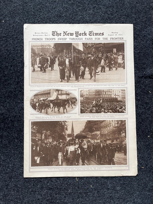 WWI Vintage Newspaper Pictorial Section, World War One Memorabilia and Gifts, History and Nerdy Souvenirs, Vintage Original Newspaper