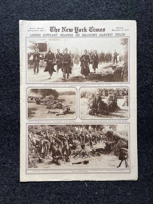 WWI Vintage Newspaper Pictorial Section, World War One Memorabilia and Gifts, History and Nerdy Souvenirs, Vintage Original Newspaper