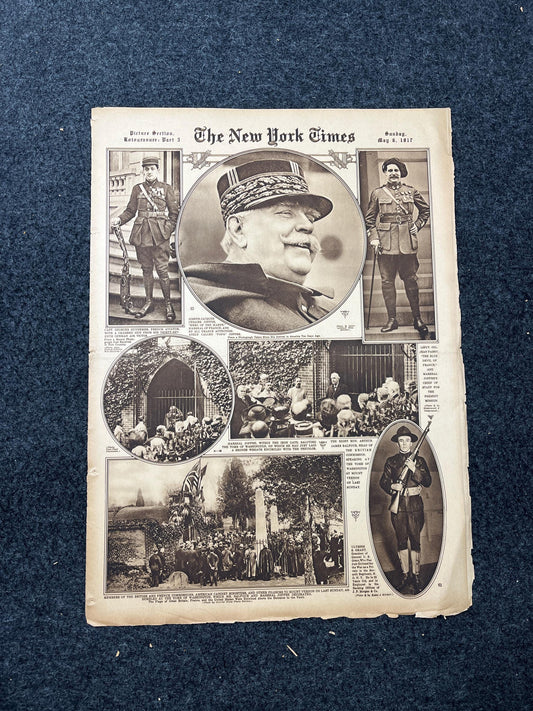WWI Vintage Newspaper Pictorial Section, World War One Memorabilia and Gifts, History and Nerdy Souvenirs, Vintage Original Newspaper