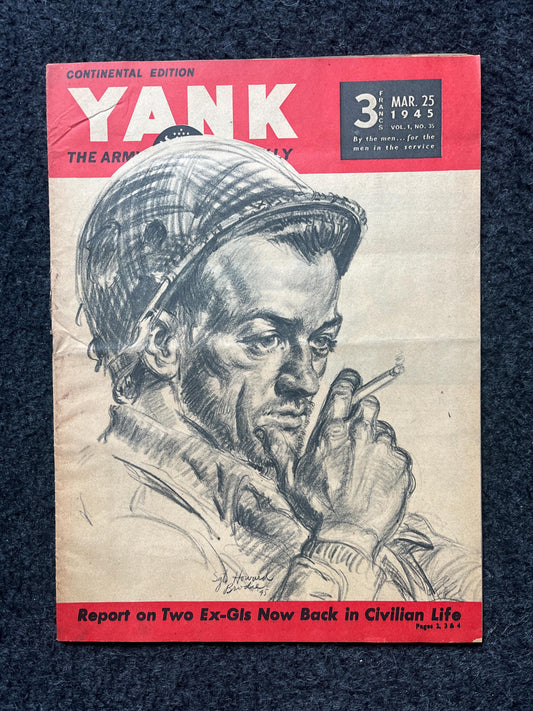 1945 GI Sketch Book WW2 Yank Magazine Collectible Military Magazine Memorabilia, Gifts for Him, Anniversary Gifts, Military Wall Decoration