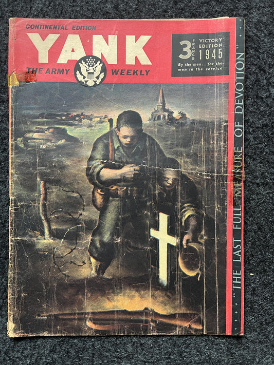 1945 Victory WW2 Yank Magazine Collectible Military Magazine Memorabilia, Gifts for Him, Anniversary Gifts, Vintage Military Wall Decoration