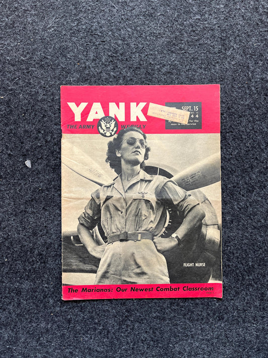 1945 Flight Nursing Yank Magazine Collectible Military Magazine Memorabilia, Gifts for Him and Her, Vintage Military Wall Decoration