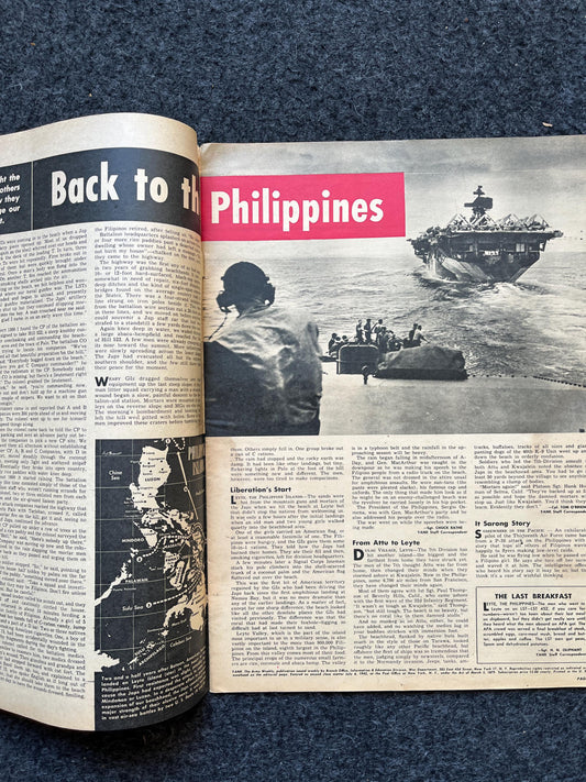 1945 Yank Magazine Collectible Military Magazine Memorabilia, Gifts for Him and Her, Vintage Military Wall Decoration