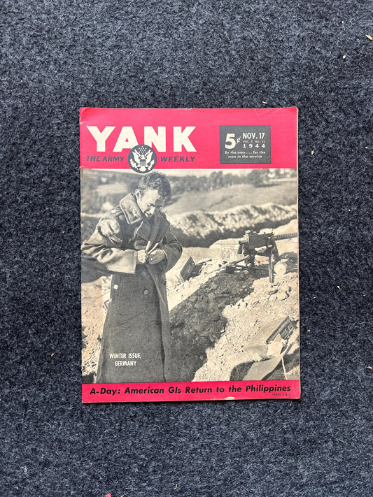 1945 Yank Magazine Collectible Military Magazine Memorabilia, Gifts for Him and Her, Vintage Military Wall Decoration