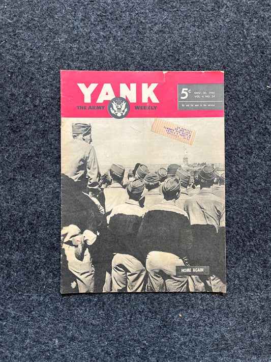 1945 WW2 Yank Magazine Collectible Military Magazine Memorabilia, Gifts for Him, Anniversary Gifts, Vintage Military Wall Decoration, Army