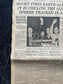 1957 Sputnik Launch New York Times - Day Of USSR Space Race Cosmonauts - USA Apollo Program Space Program - Space History Vintage Newspaper