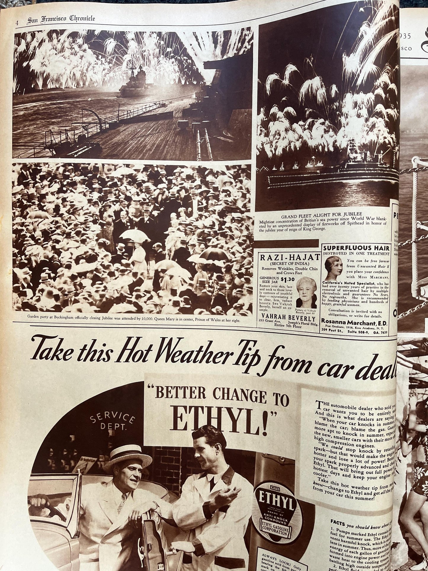 1936 SF Nightlife and Bridges, San Francisco Souvenirs, Celebration of SF Pride History, Bay Area Bridge, vintage Newspaper