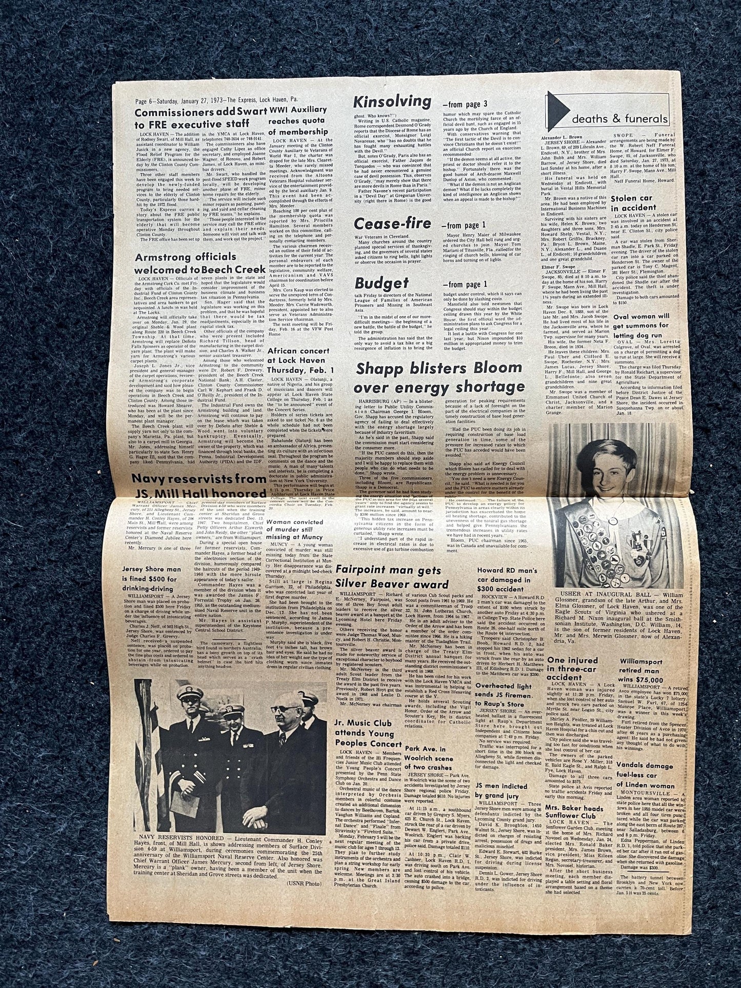 End Of Vietnam War - Nixon Ends War in Vietnam January 24th 1973 - Original Vintage Newspaper