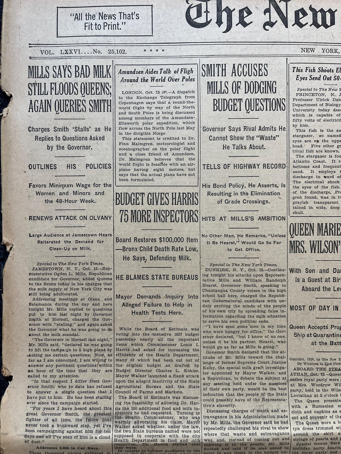 1926 Gangster James Killer Cunniffe Mail Heist, , Original Vintage Newspaper, Great Depression Collectibles, Man Cave Bar Art Gifts for Him