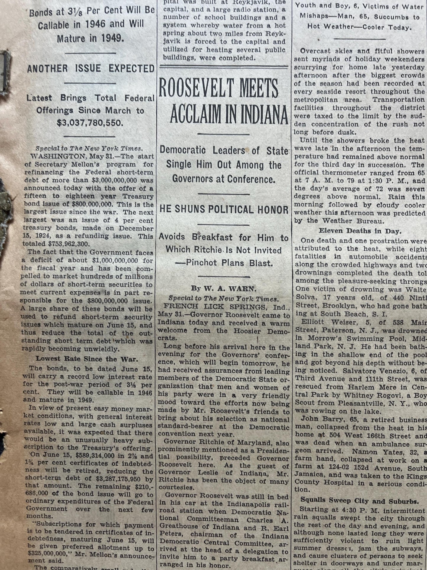 1931 Pope Condemn Spanish Communists, Spanish Civil War, WW2 Early Vintage Newspaper, German Blitzkreig, World War 2 Memorabilia Gifts