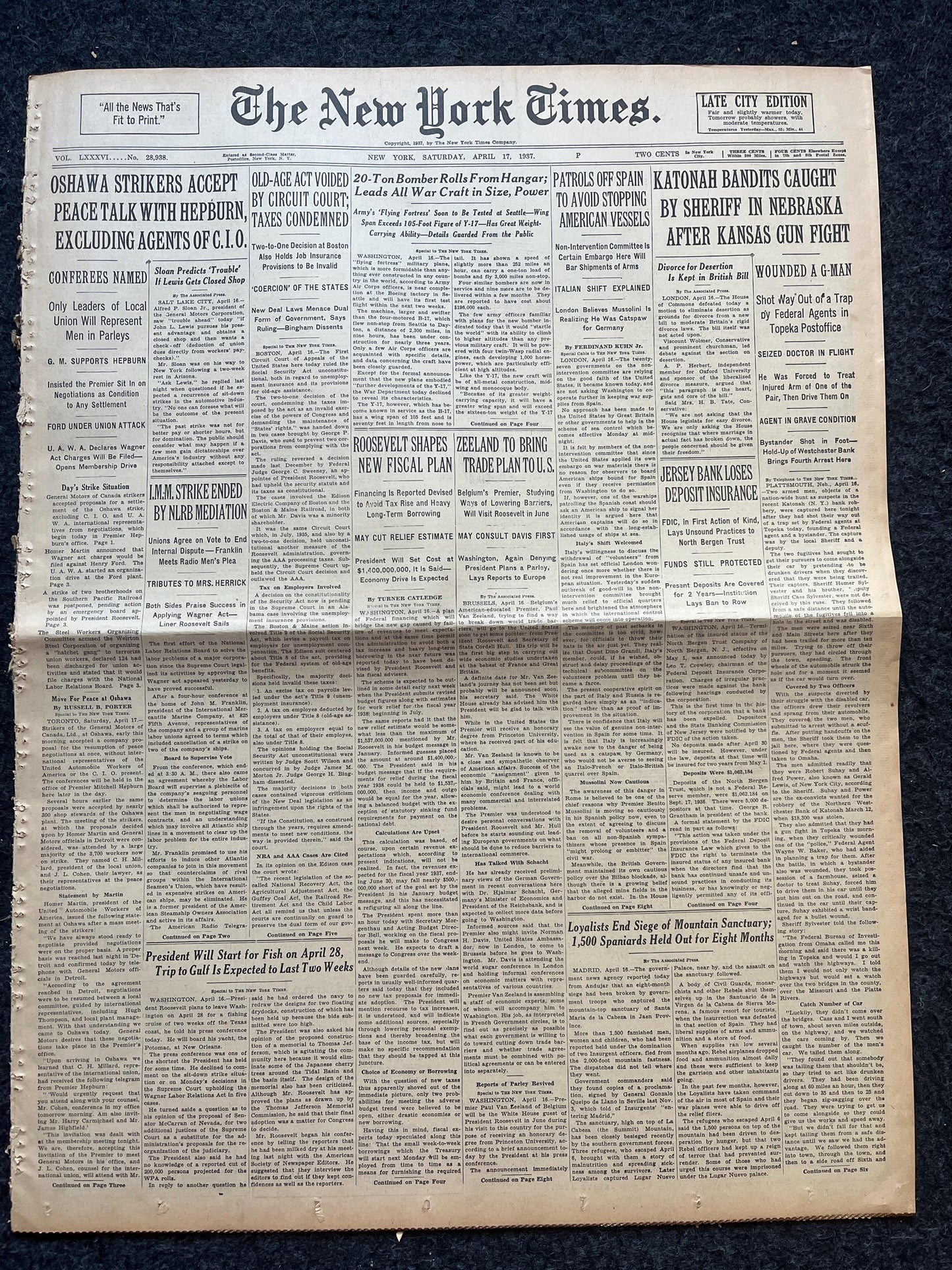 1936 Katonah Bandits Captured In Nebraska Original Vintage Newspaper, Great Depression Gangster Collectible, Man Cave Bar Art, Gift for Him