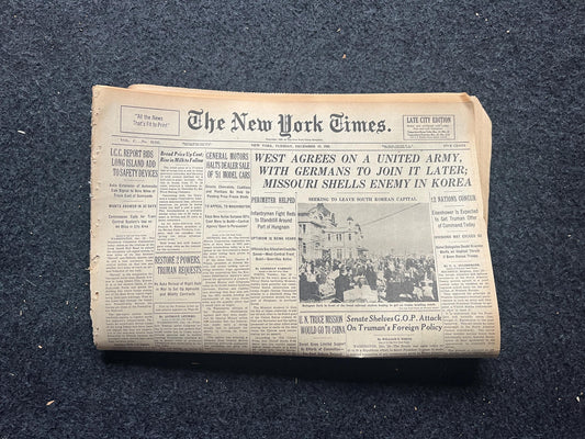 1950 USS Missouri Shells Korea United German Army,, Korean Art history, Original Vintage Newspaper, KPOP Gifts Decor, Asian Decor Souvenirs