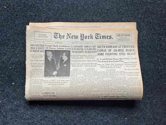 1950 South Korea Almost Wins Korean War Veterans, Korean Art history, Original Vintage Newspaper, KPOP Gifts Decor, Asian Decor Souvenirs