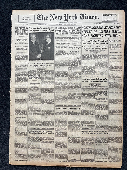 1950 South Korea Almost Wins Korean War Veterans, Korean Art history, Original Vintage Newspaper, KPOP Gifts Decor, Asian Decor Souvenirs