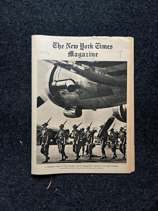 Vintage 1940 WW2 Magazine Section, Original Newspaper, Military History Gifts, Gifts for Dad Him, History Collectibles, WW2 Memorabilia